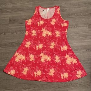 West Loop Women's Tank Dress Pink Floral Size L